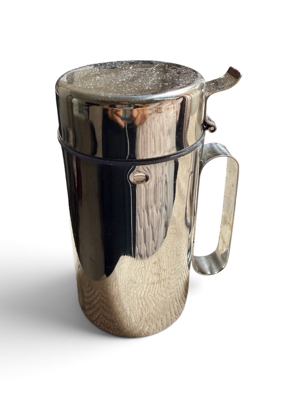 Polished Stainless Steel Coffee/Tea Pitcher with Handle - Silver